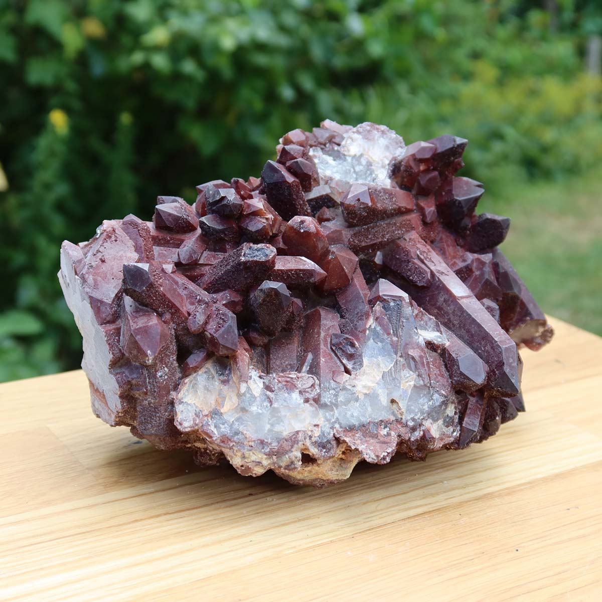 Seltene Hämatit Quarz Bergkristall Stufe (Eisenquarz) 18x14x10cm Marokko Nr. 41