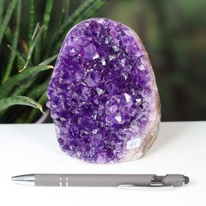 Uruguay Amethyst Mini Geode - 11x10x7cm - Harmonie und Entspannung – extra dunkler Qualität - NR 41