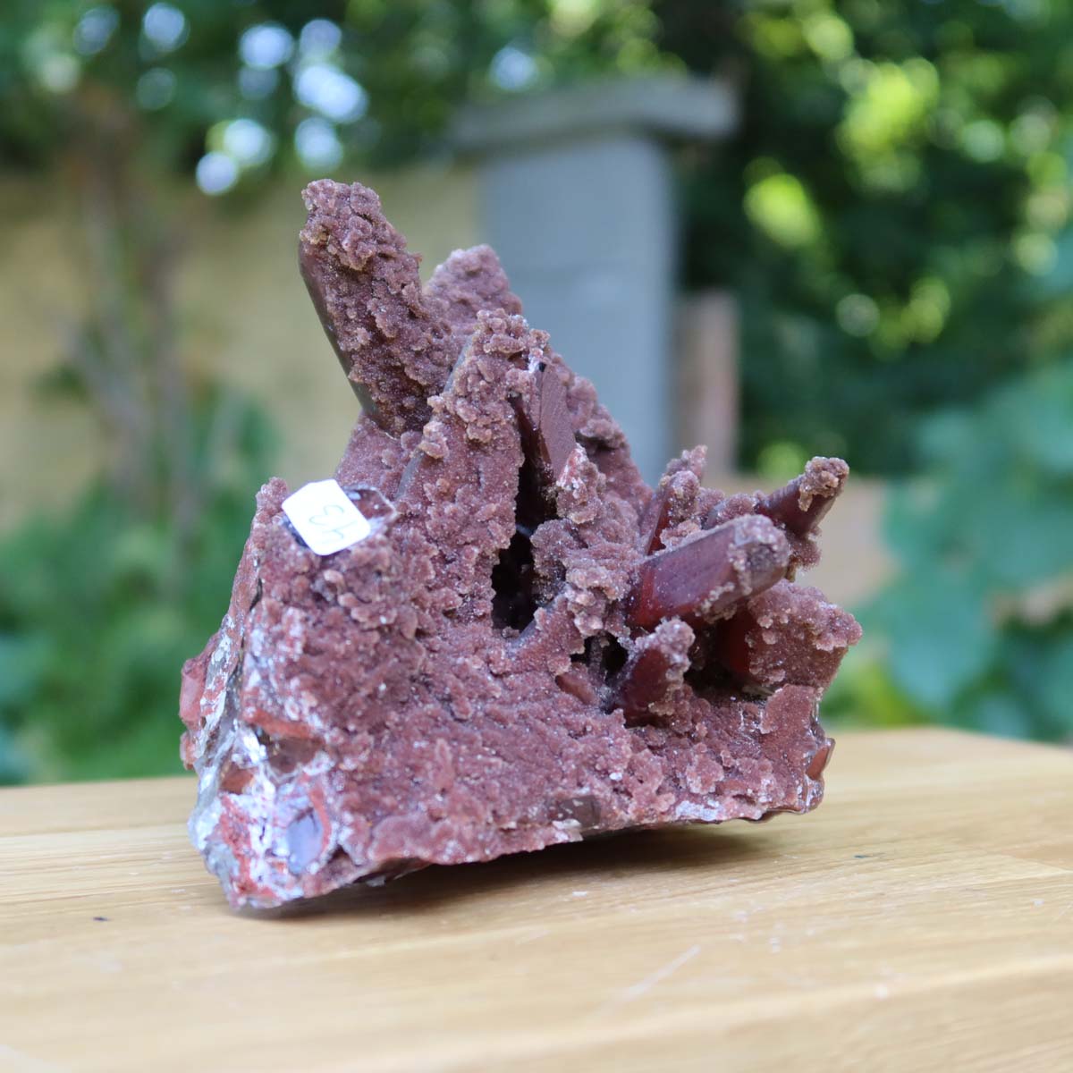 Seltene Hämatit Quarz Bergkristall Stufe (Eisenquarz) 11x11x11cm Marokko Nr. 43