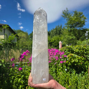 Bergkristall, Quarz, Obelisk geschliffen - 37x9x6 cm - Nr 43