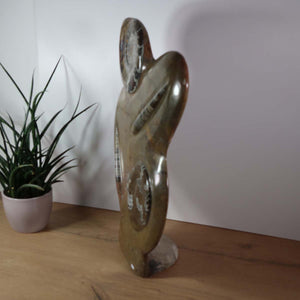Skulptur aus Orthoceras & Ammoniten-Fossilien –  52x35cm 11,5kgaus der Urzeit Nr.44