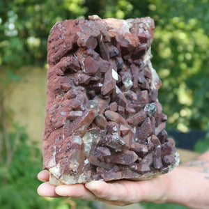 Seltene Hämatit Quarz Bergkristall Stufe (Eisenquarz) 20x17x9cm Marokko Nr. 44