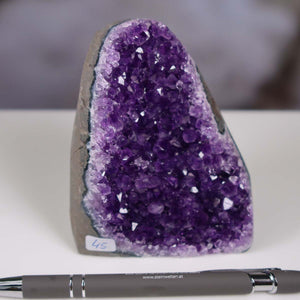 Uruguay Amethyst Mini Geode - 10x8x6cm - Harmonie und Entspannung – extra dunkler Qualität - NR 45