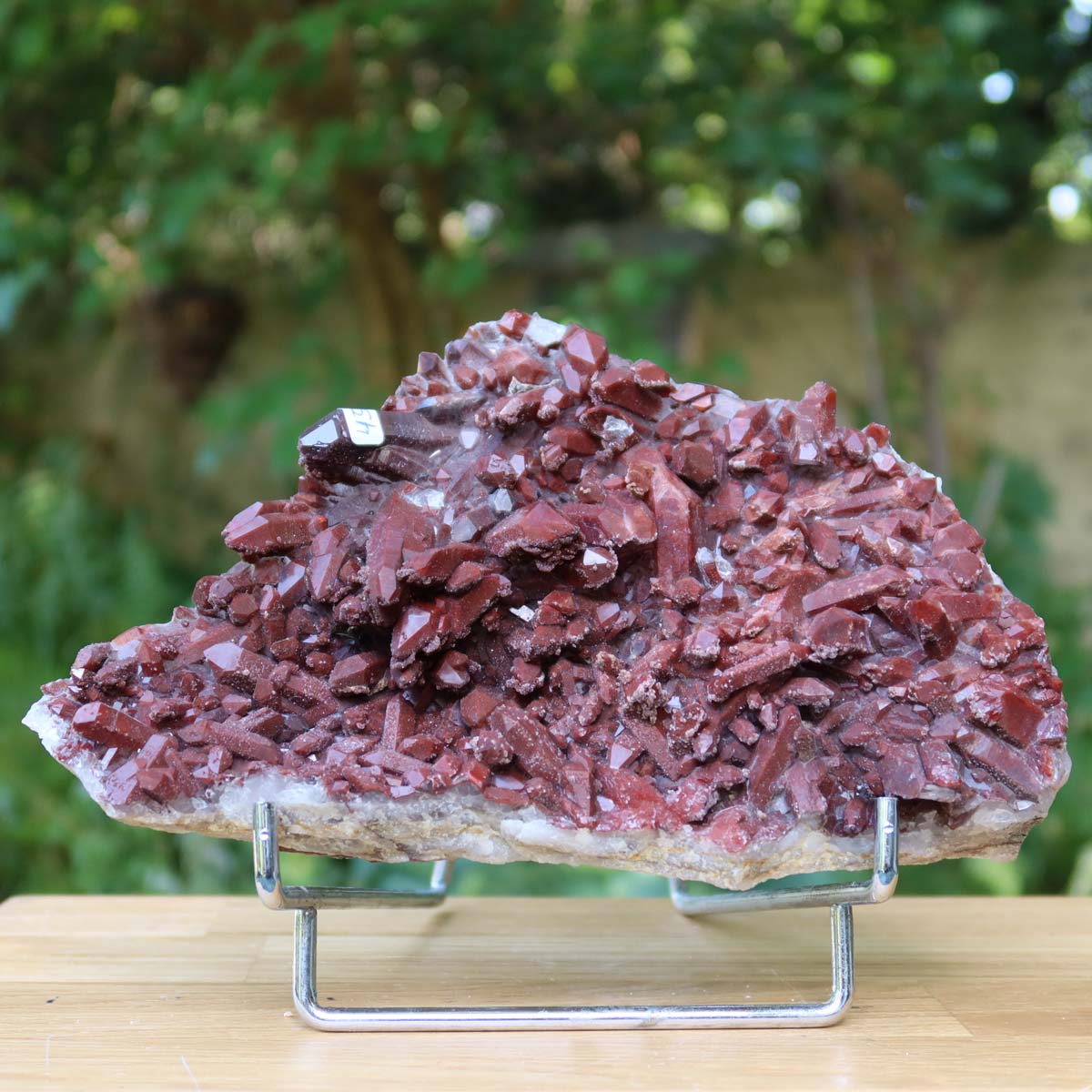 Seltene Hämatit Quarz Bergkristall Stufe (Eisenquarz) 22x15x8cm Marokko Nr. 45