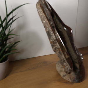 Skulptur aus Orthoceras- & Ammoniten-Fossilien – 42x43cm 20kg – aus der Urzäit Nr.45