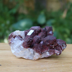 Seltene Hämatit Quarz Bergkristall Stufe (Eisenquarz) 11x12x5cm Marokko Nr. 46
