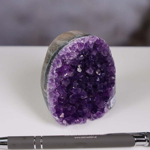 Uruguay Amethyst Mini Geode - 7x6x5cm - Harmonie und Entspannung – extra dunkler Qualität - NR 47