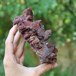 Seltene Hämatit Quarz Bergkristall Stufe (Eisenquarz) 14x7x6cm Marokko Nr. 48