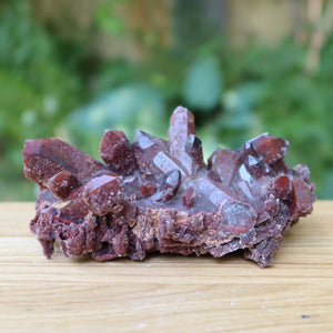 Seltene Hämatit Quarz Bergkristall Stufe (Eisenquarz) 14x7x6cm Marokko Nr. 48
