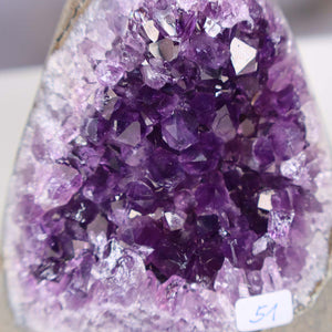 Uruguay Amethyst Mini Geode - 9x9x7cm - Harmonie und Entspannung – extra dunkler Qualität - NR 51