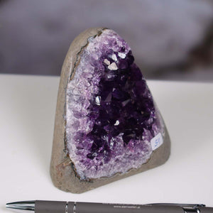 Uruguay Amethyst Mini Geode - 9x9x7cm - Harmonie und Entspannung – extra dunkler Qualität - NR 51