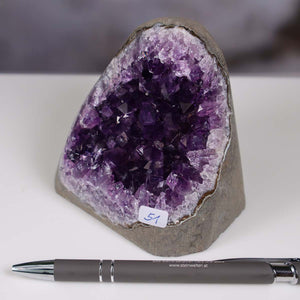 Uruguay Amethyst Mini Geode - 9x9x7cm - Harmonie und Entspannung – extra dunkler Qualität - NR 51