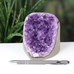 Uruguay Amethyst Mini Geode - 10x9x9cm - Harmonie und Entspannung – extra dunkler Qualität - NR 53