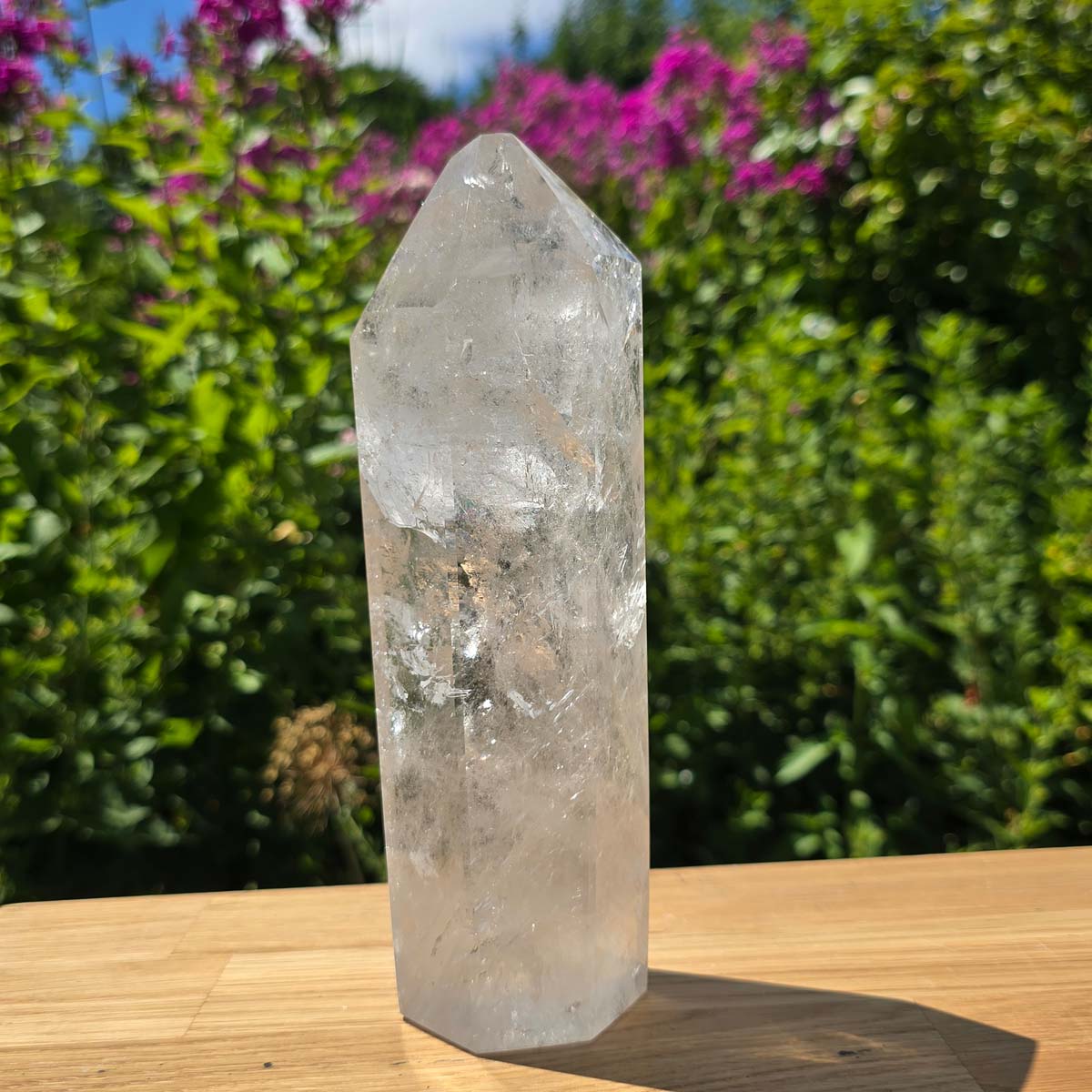 Rock crystal, quartz, polished obelisk UNIQUE No. 53