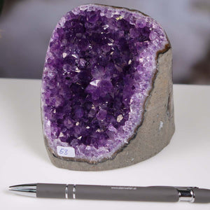 Uruguay Amethyst Mini Geode - 10x9x9cm - Harmonie und Entspannung – extra dunkler Qualität - NR 53