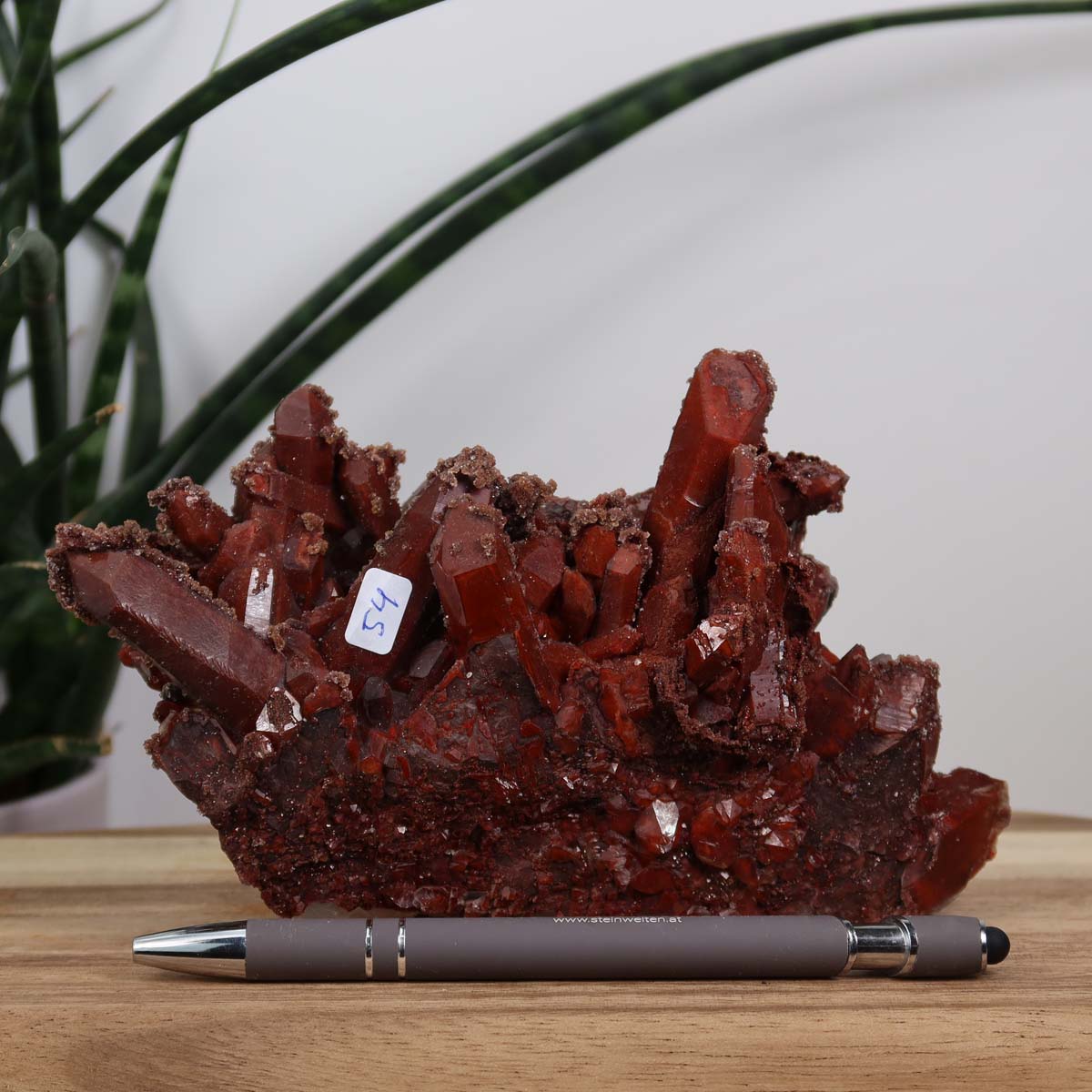 Seltene Hämatit Quarz Bergkristall Stufe (Eisenquarz) 16x6x10cm Marokko Nr. 54