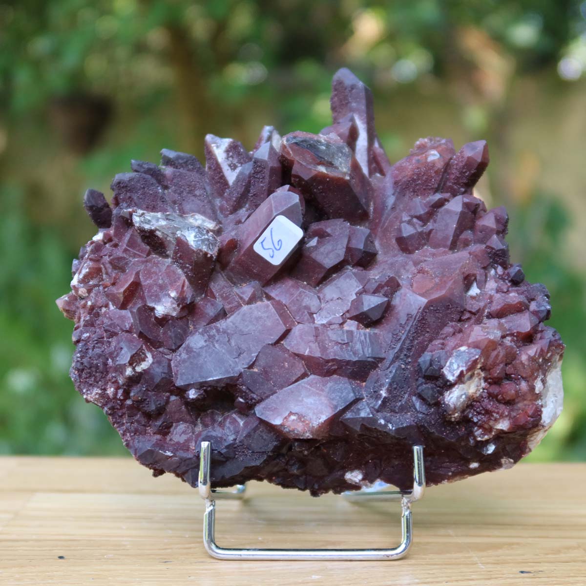 Seltene Hämatit Quarz Bergkristall Stufe (Eisenquarz) 14x12x6cm Marokko Nr. 56
