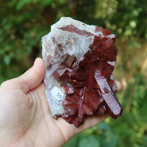 Seltene Hämatit Quarz Bergkristall Stufe (Eisenquarz) 12x9x5cm Marokko Nr. 59
