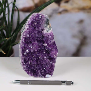 Uruguay Amethyst Mini Geode - 16x9x5cm - Harmonie und Entspannung – extra dunkler Qualität - NR 5