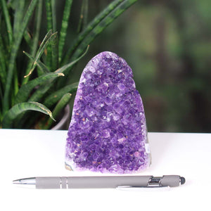 Uruguay Amethyst Mini Geode - 9x8x7cm - Harmonie und Entspannung – extra dunkler Qualität - NR 60