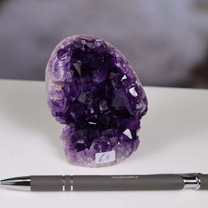 Uruguay Amethyst Mini Geode - 9x7x5cm - Harmonie und Entspannung – extra dunkler Qualität - NR 61