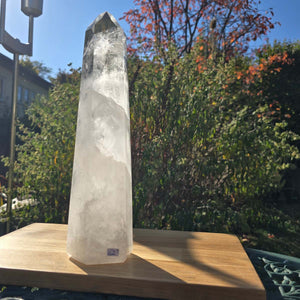 Bergkristall, Quarz, Obelisk geschliffen - 30x8x6 cm - Nr 62