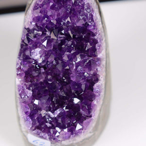 Uruguay Amethyst Mini Geode - 9x5x8cm - Harmonie und Entspannung – extra dunkler Qualität - NR 62