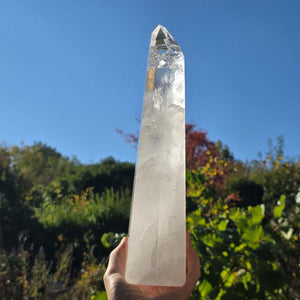 Bergkristall, Quarz, Obelisk geschliffen - 30x8x6 cm - Nr 62