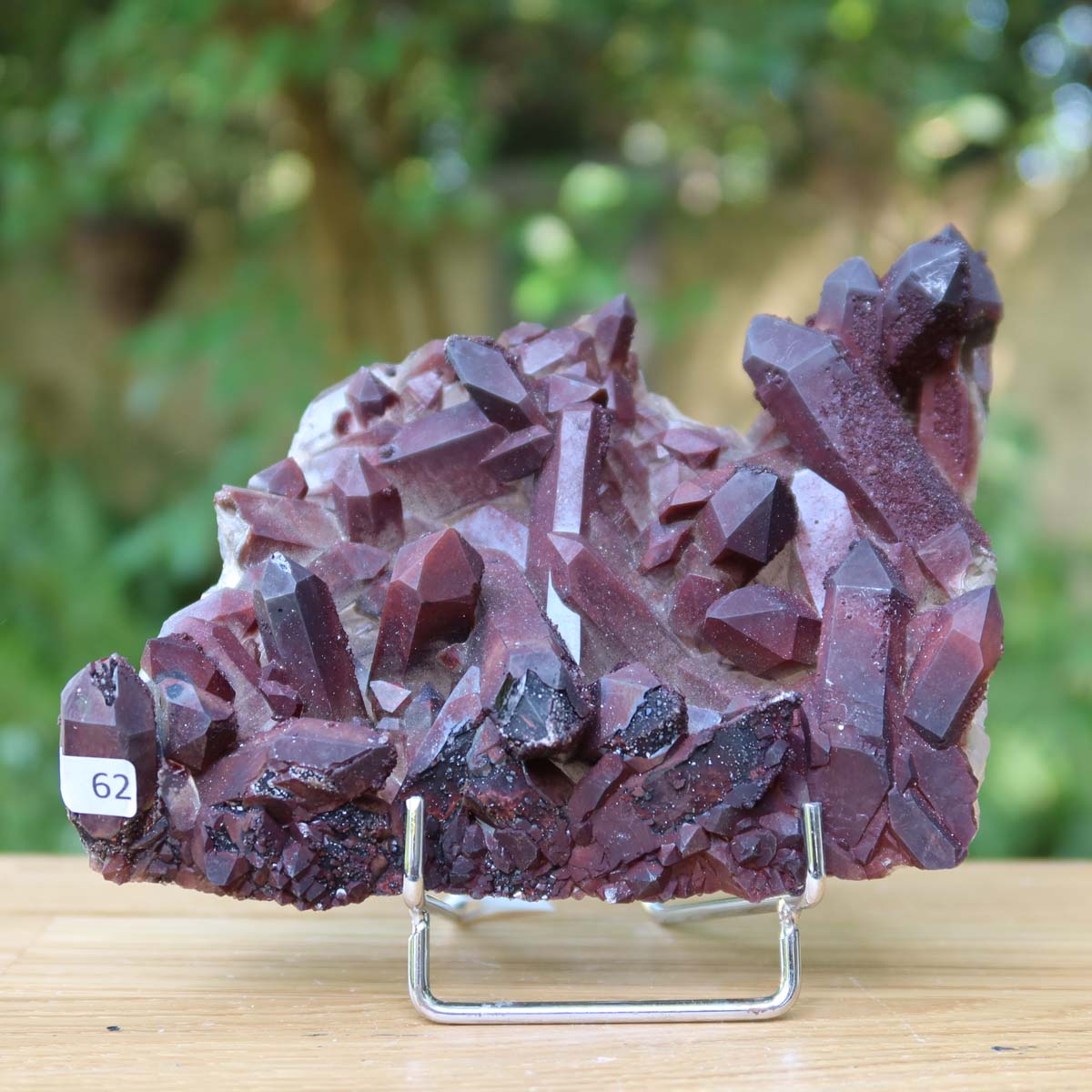 Seltene Hämatit Quarz Bergkristall Stufe (Eisenquarz) 17x11x5cm Marokko Nr. 62