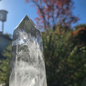 Bergkristall, Quarz, Obelisk geschliffen - 30x8x6 cm - Nr 62