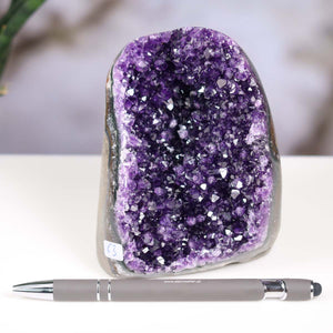 Uruguay Amethyst Mini Geode - 12x8x8cm - Harmonie und Entspannung – extra dunkler Qualität - NR 63