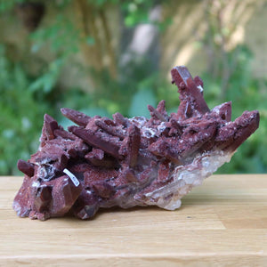 Seltene Hämatit Quarz Bergkristall Stufe (Eisenquarz) 19x11x11cm Marokko Nr. 63