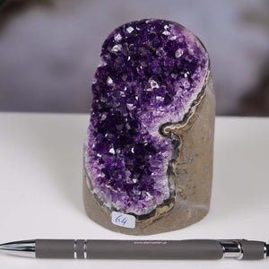 Uruguay Amethyst Mini Geode - 11x7x7cm - Harmonie und Entspannung – extra dunkler Qualität - NR 64