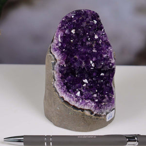 Uruguay Amethyst Mini Geode - 11x7x7cm - Harmonie und Entspannung – extra dunkler Qualität - NR 64