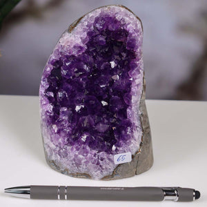 Uruguay Amethyst Mini Geode - 11x9x9cm - Harmonie und Entspannung – extra dunkler Qualität - NR 65