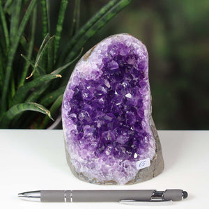 Uruguay Amethyst Mini Geode - 11x9x9cm - Harmonie und Entspannung – extra dunkler Qualität - NR 65