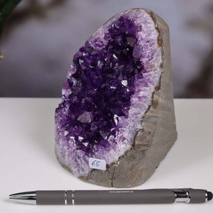 Uruguay Amethyst Mini Geode - 11x9x9cm - Harmonie und Entspannung – extra dunkler Qualität - NR 65