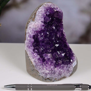 Uruguay Amethyst Mini Geode - 11x9x9cm - Harmonie und Entspannung – extra dunkler Qualität - NR 65
