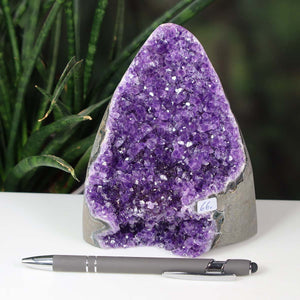 Uruguay Amethyst Mini Geode - 13x11x9cm - Harmonie und Entspannung – extra dunkler Qualität - NR 66