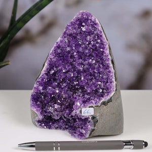 Uruguay Amethyst Mini Geode - 13x11x9cm - Harmonie und Entspannung – extra dunkler Qualität - NR 66
