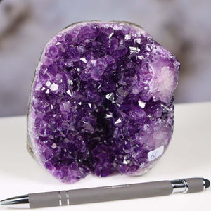 Uruguay Amethyst Mini Geode - 11x10x7cm - Harmonie und Entspannung – extra dunkler Qualität - NR 68