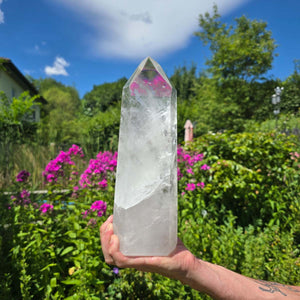 Bergkristall, Quarz, Obelisk geschliffen - 29x10x5 cm - Nr 68