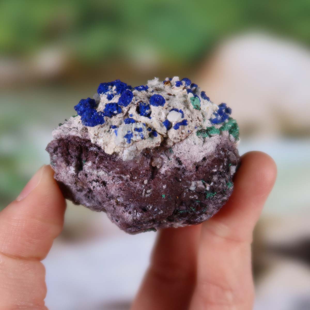Azurit Malachit - natürlicher Rohstein - 5x3,5x3,5cm - Nr. 6