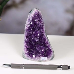 Uruguay Amethyst Mini Geode - 10x7x8cm - Harmonie und Entspannung – extra dunkler Qualität - NR 70