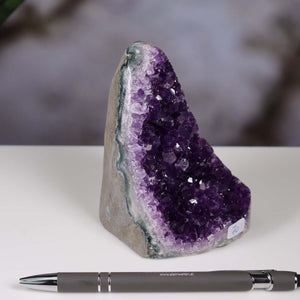 Uruguay Amethyst Mini Geode - 10x7x8cm - Harmonie und Entspannung – extra dunkler Qualität - NR 70
