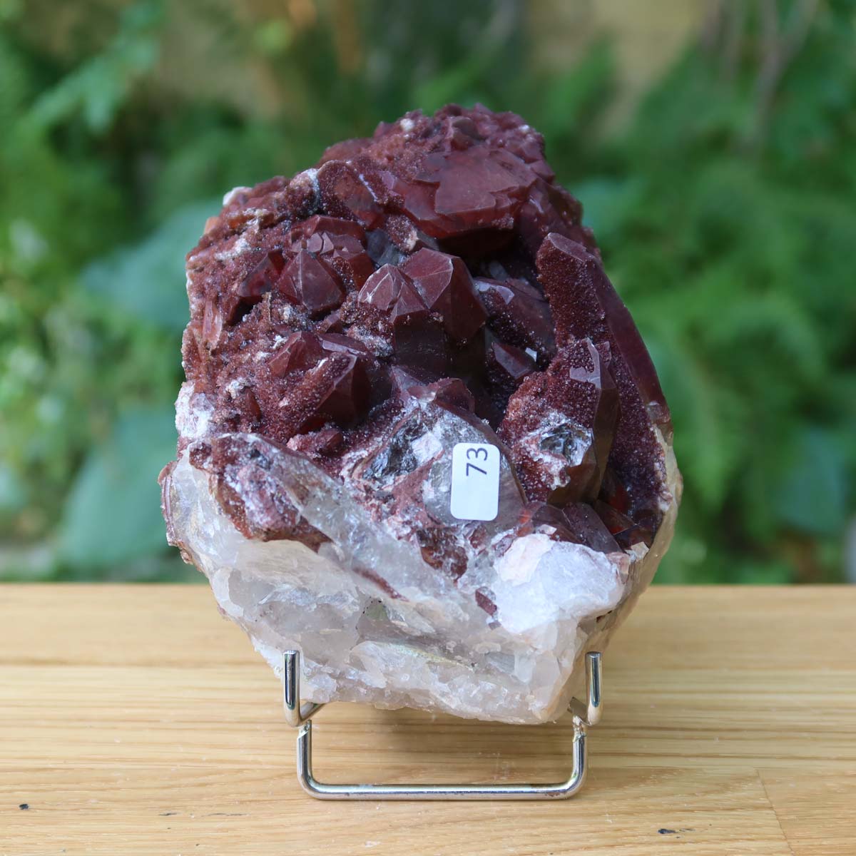 Seltene Hämatit Quarz Bergkristall Stufe (Eisenquarz) 15x10x8cm Marokko Nr. 73