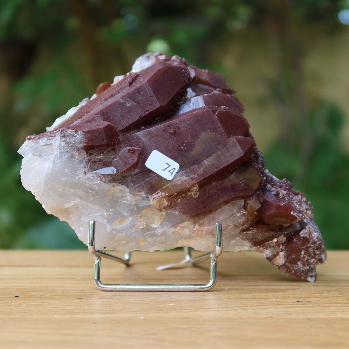 Seltene Hämatit Quarz Bergkristall Stufe (Eisenquarz) 14x13x8cm Marokko Nr. 74