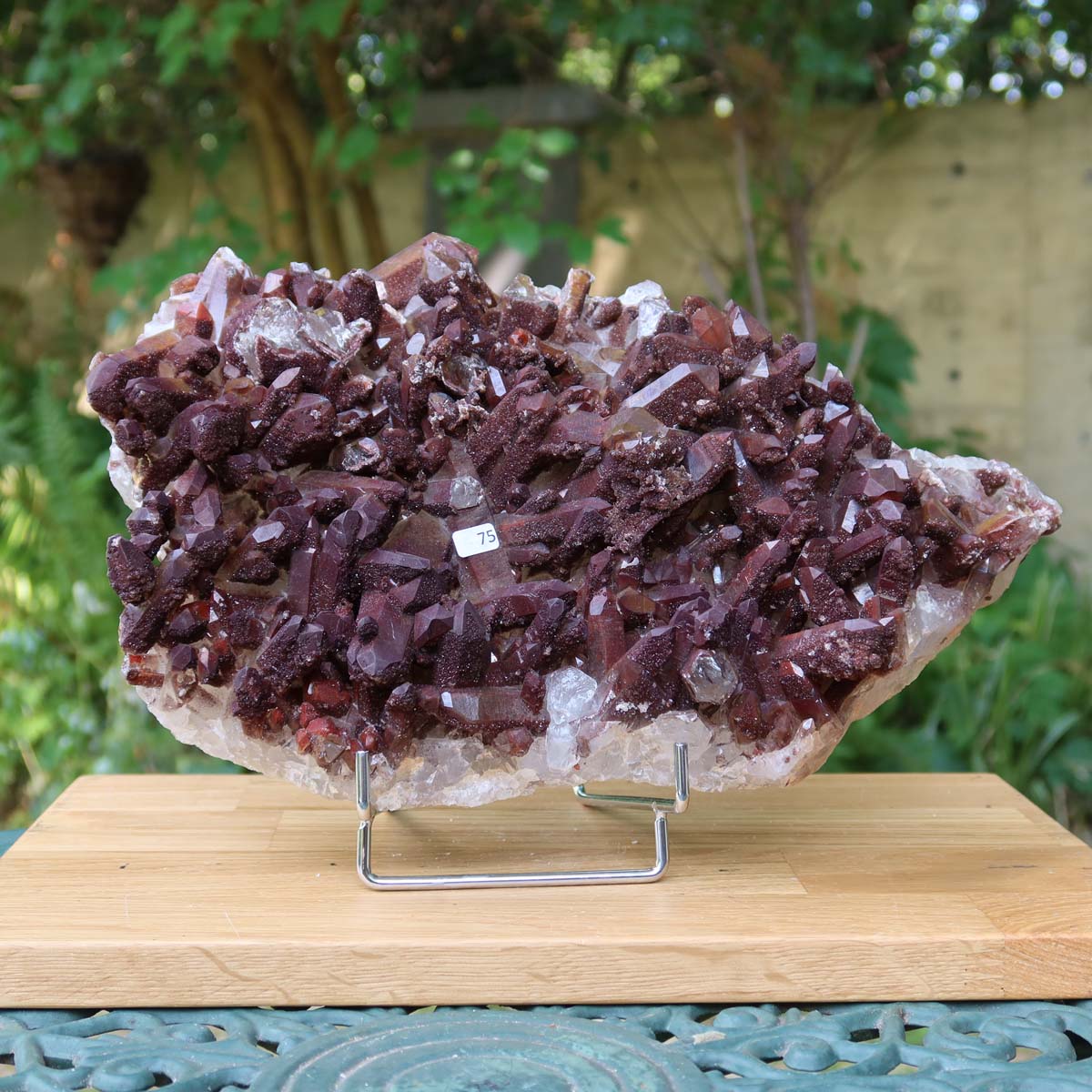 Seltene Hämatit Quarz Bergkristall Stufe (Eisenquarz) 29x20x8cm Marokko Nr. 75