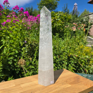 Bergkristall, Quarz, Obelisk geschliffen - 30x7x6 cm - Nr 75