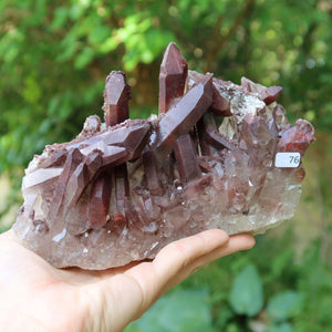 Seltene Hämatit Quarz Bergkristall Stufe (Eisenquarz) 17x8x12cm Marokko Nr. 76